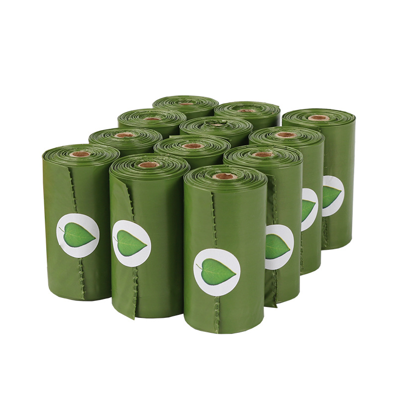 Полностью Compostable одноразовый пакет для экскрементов Подгонянные ПЭТ биоразлагаемые зерна крахмал собака пуп мешок отходов Bolsas Caca Perro