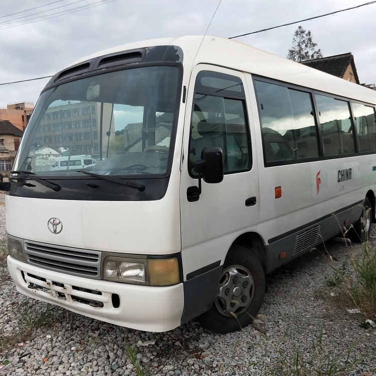 Used low price Japan brandtoyota coaster bus , from17 seats to 45 seats people public bus in china for sale