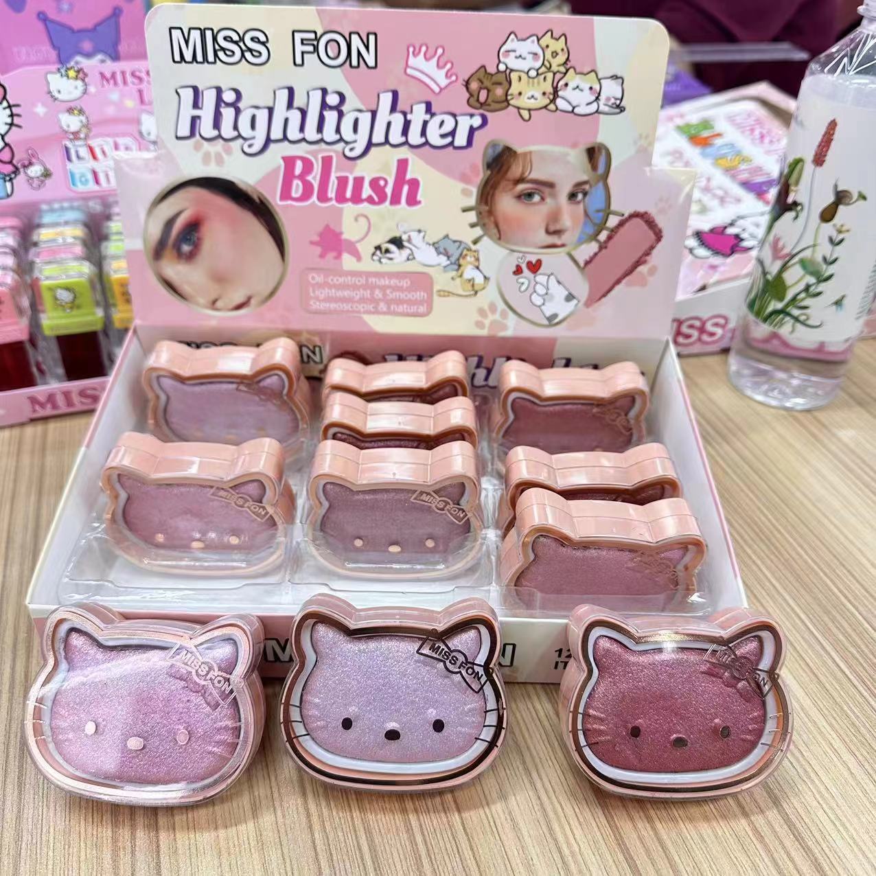 wholesale Cartoon makeup for kids stage KT cat eyeshadow box children baby's makeup