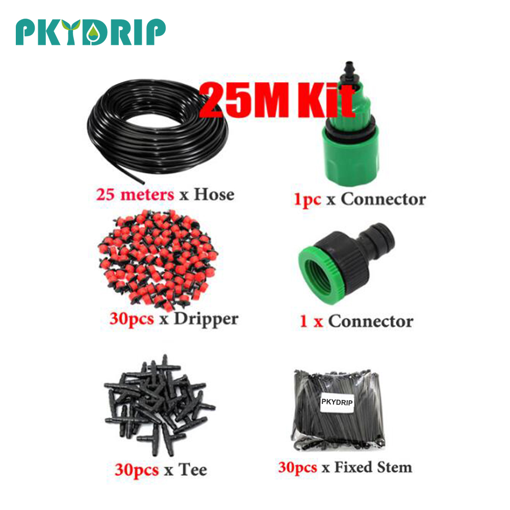 water-saving Pkydrip Automatic watering kit 25m PVC hose garden watering system drip irrigation kits