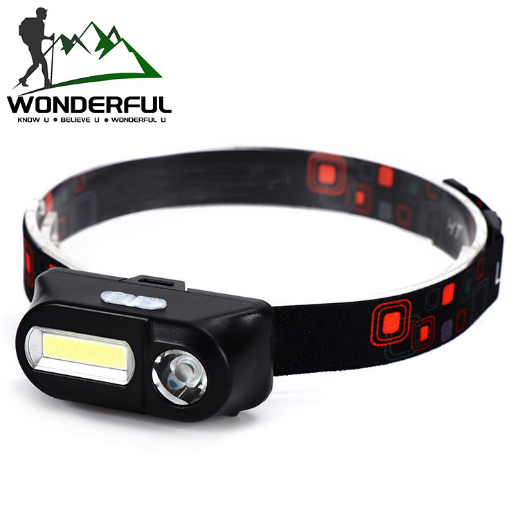 High Quality Abs Rechargeable Waterproof Outdoor Led Rechargeable Headlamp Flashlights
