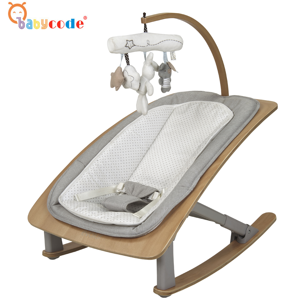 Baby Code European Standard wood foldable height adjustable Infant baby Bouncer Chair