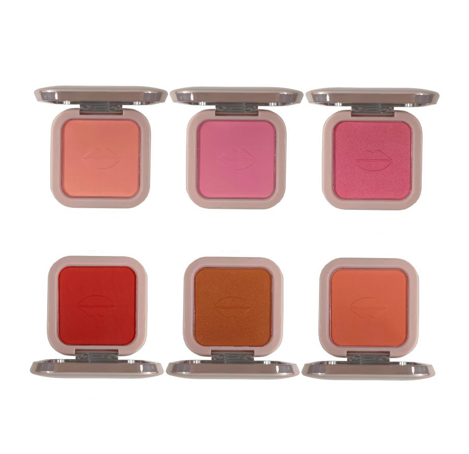 6 Colors Pink Case Face Cheek Blusher Private Label Blush With Mirror