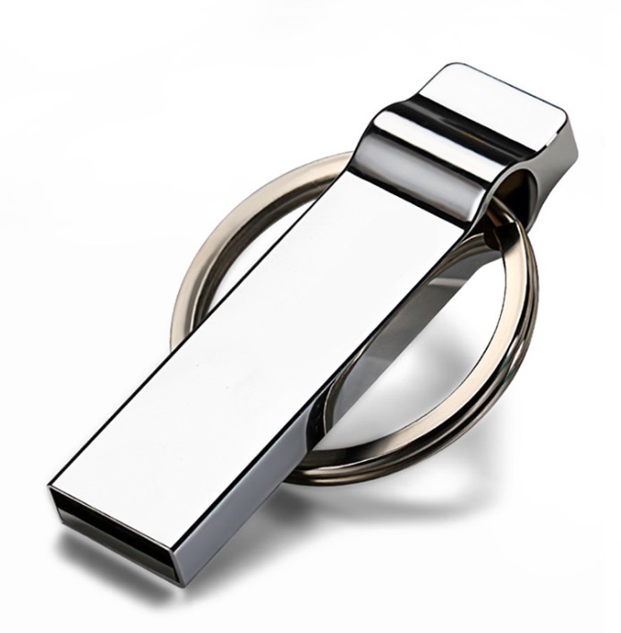 Водонепроницаемый металлический серебристый usb флеш-накопитель, флеш-накопитель 32 ГБ, 16 ГБ, 8 ГБ, 4 Гб, флешка с кольцом для ключей, диск памяти usb 2,0