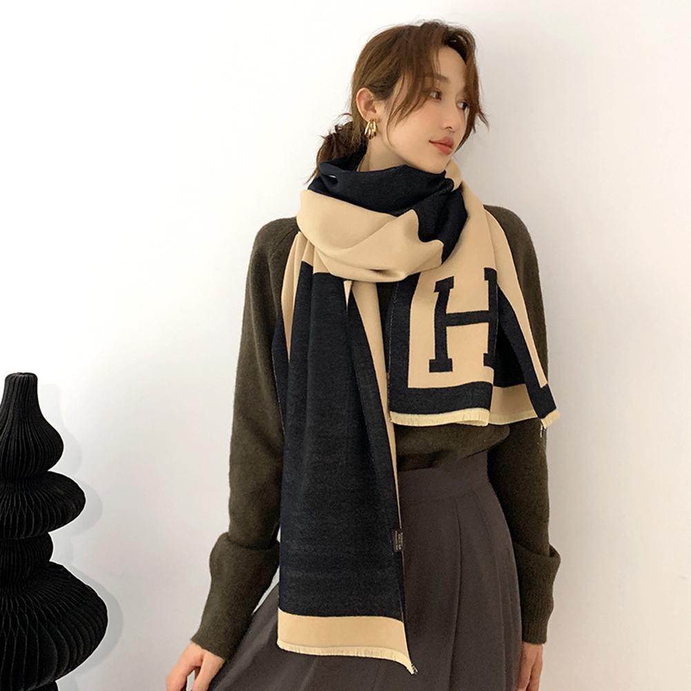 Winter Scarf Pashmina For Brand Designers warm Fashion Women imitate Cashmere hijab scarf