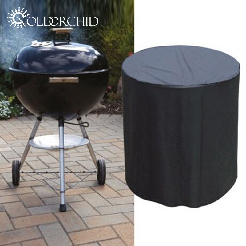 Black Square and Round 210D Oxford Outdoor Charcoal BBQ Grill Barbecue Cover Waterproof