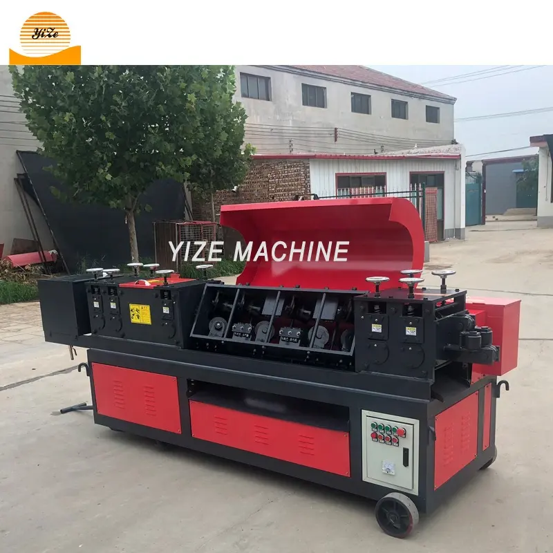 CNC scaffold steel metal pipe straightener machine rust removal copper pipe automatic metal tube painting Straightening machine