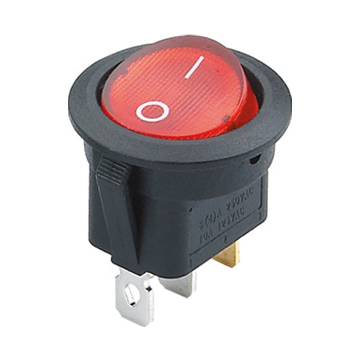 Круглый переключатель ВКЛ./ВЫКЛ. Со светодиодной подсветкой, 3pin 6a 250vac 10a 125vac переключатель