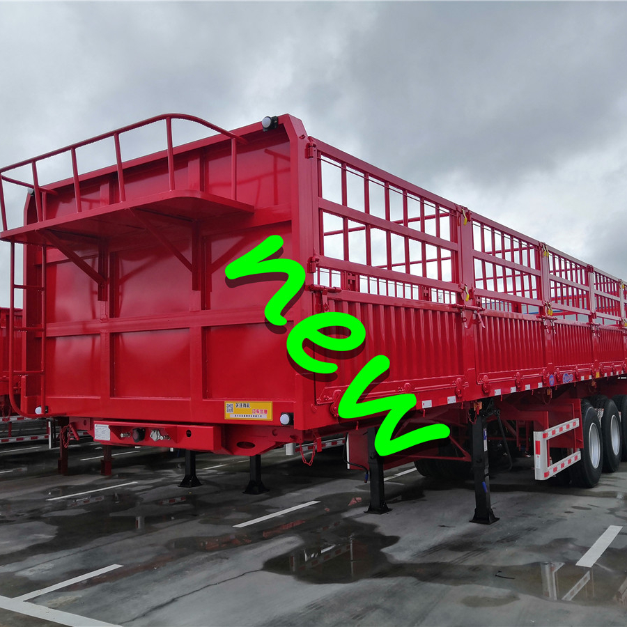 OYJD Trailers latest design export sidewall and high fence with 12 twist locks semitrailer use stones mines transport on sale