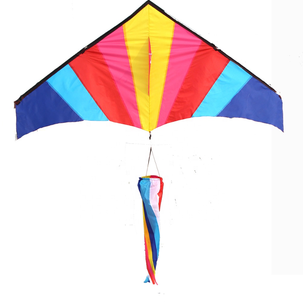 Hot sell Durable and fun outdoor sports new model rainbow delta kite