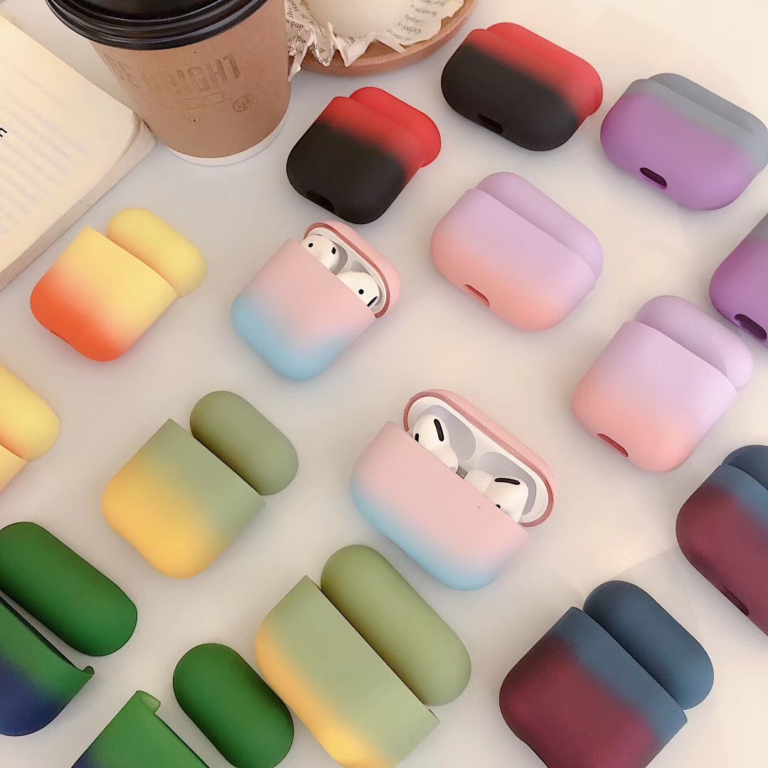 Градиентные милые чехлы для наушников Apple AirPods Pro, яркий чехол для Air Pods 2, 1, 3, роскошный защитный чехол из поликарбоната