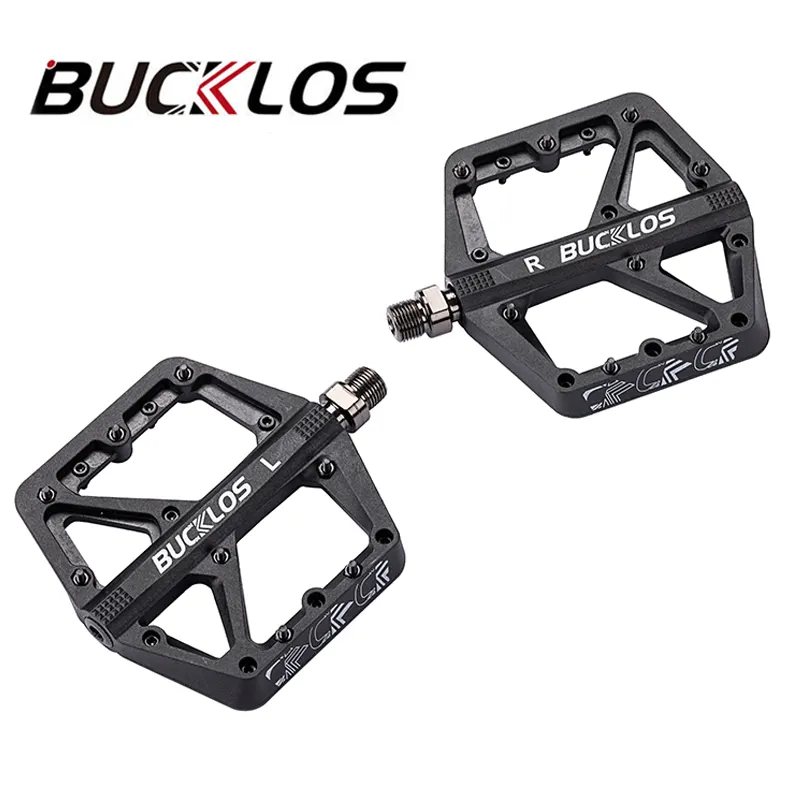 BUCKLOS Seal Bearing Bicycle Pedal Non-slip Ultralight Nylon MTB Pedals Dustproof Flat Platform Bmx Pedals Bicycle Part