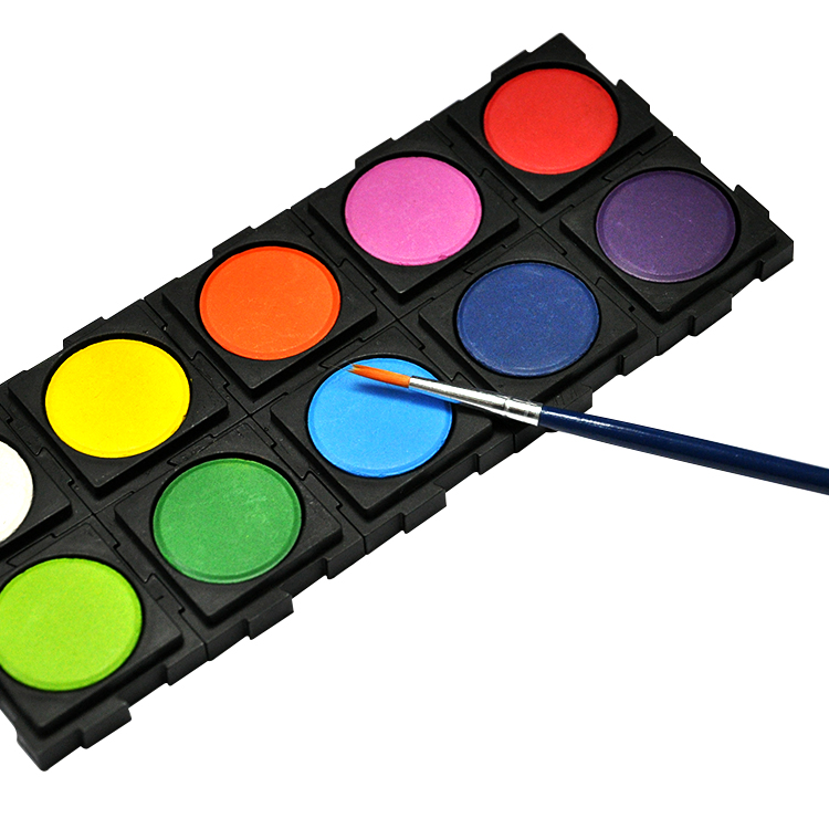 SUNNY tin box Gouache Peinture easy coloring Non-Toxic soluble pigment Portable 12 Watercolor paint set for painting