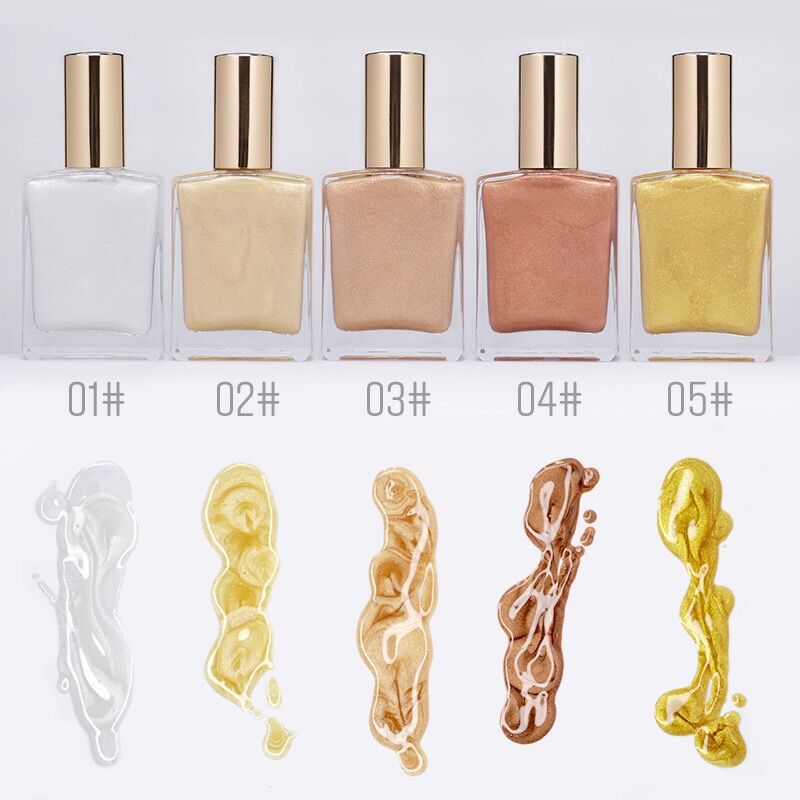Private Label Makeup Liquid Highlight Spray Face Body Long Lasting Pigment Highlighter Custom Logo Foundation
