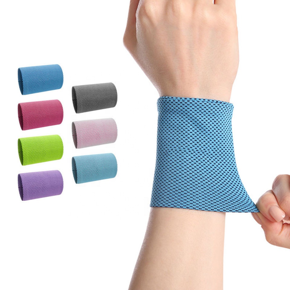 Nylon Elastic Breathable Sweat Band Absorbant Sport Wrist Sweatband With Custom Logo