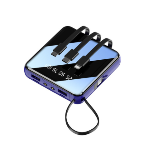 Mini Power Bank 20000mAh USB Type C Powerbank External Battery Built in Cable For Mobile Phone 10000mah Powerbank