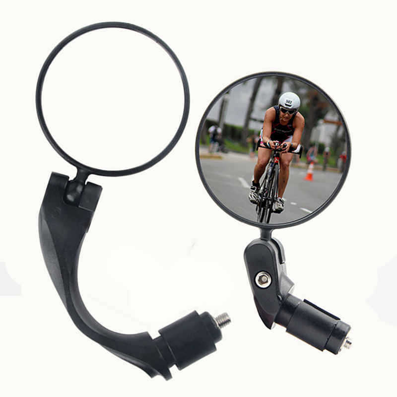 Abs Plastic Bracket Bicycle Rearview Handlebar Mirrors Mountain Road Bike Foldable Bike Convex Rearview Mirror
