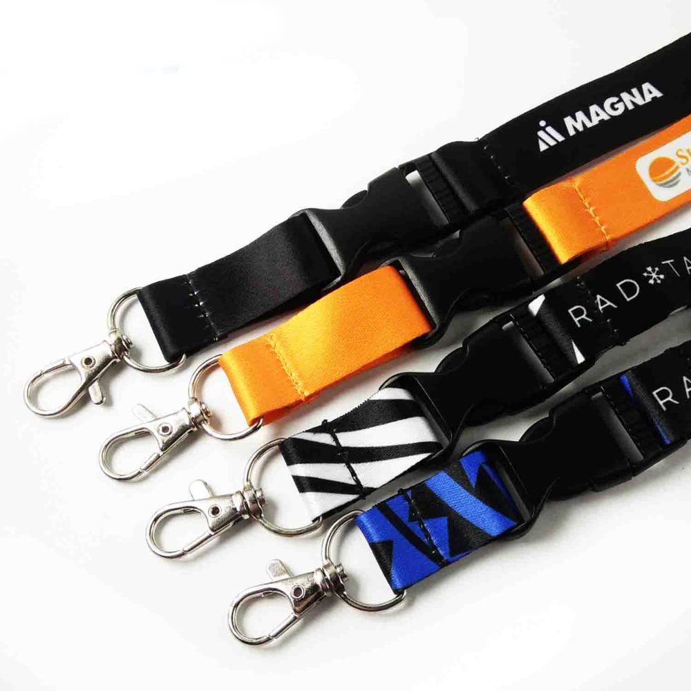 Promotional cheap custom double sided printed lanyards in china