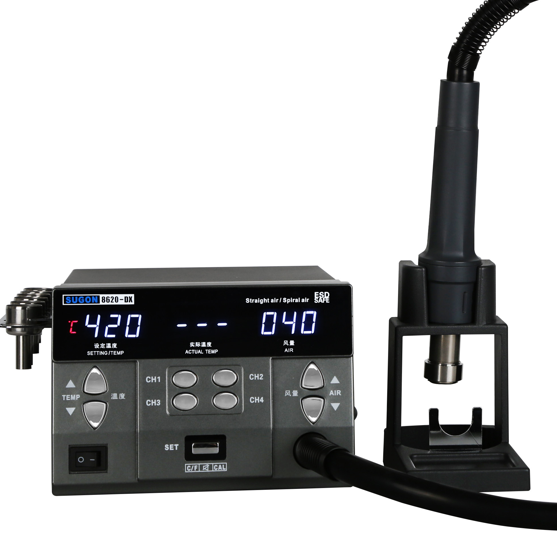 Manufacturer 1000W SUGON 8620DX smd hot air gun soldering station hot air gun