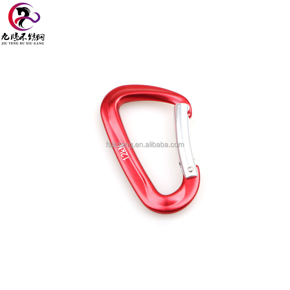 Aviation aluminum tactical spring straight gate carabiner