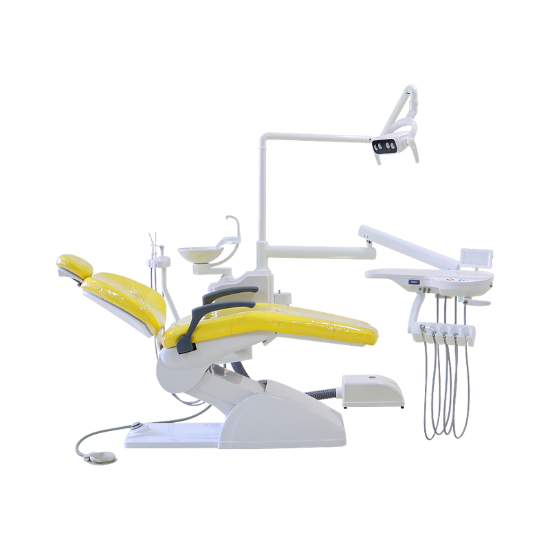 Dental Chair economic cheapest dental equipments soft PU leather fauteuil dentaire with LED sensor light