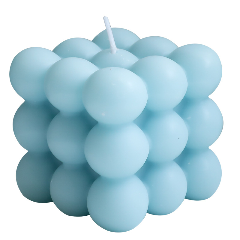 Novelty multicolor paraffin wax candle spherical cube candle scented candle