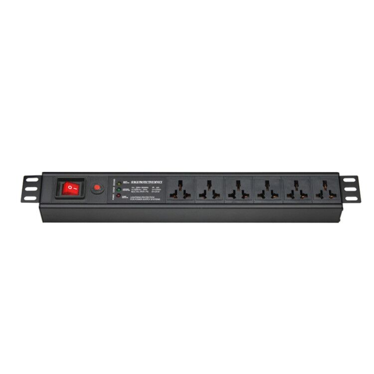 19 "1U/1.5U Стандартный PDU розетка для монтажа в стойку 5 способов PDU с 16A контролируемым блоком Pdu 63a Тип Универсальное крепление для стойки 12way HJ-23456