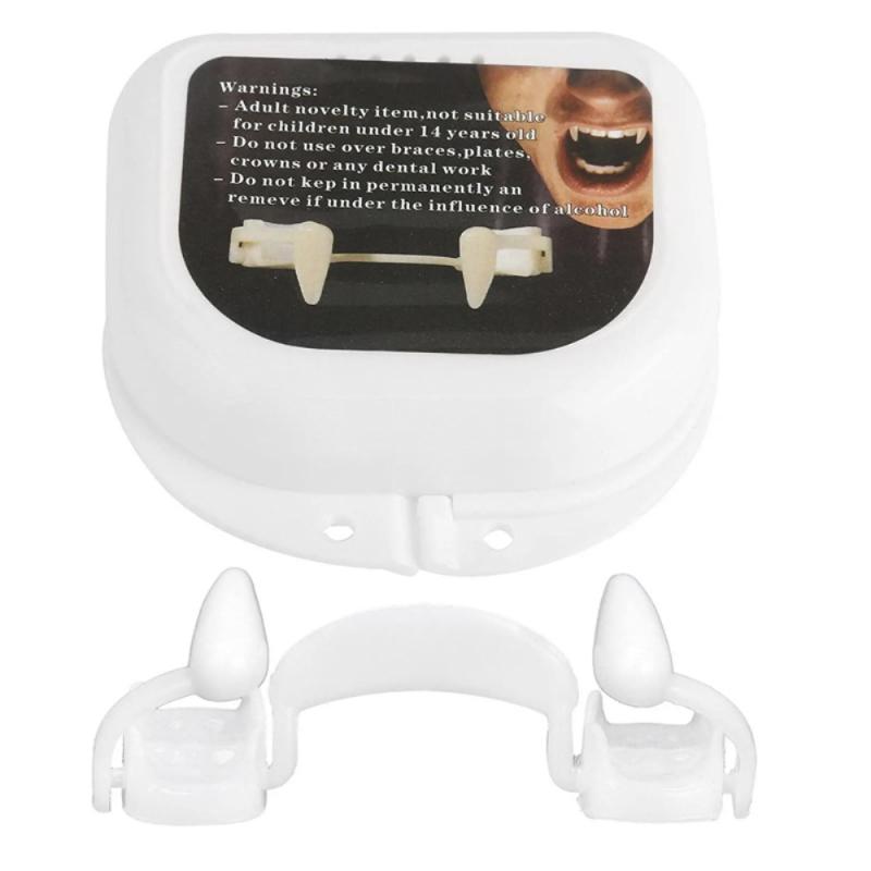 Halloween Decoration Vampire Teeth Retractable Zombie Teeth Safety Soft Silicone Vampire Fangs Horror Bloody Vampire Party Decor
