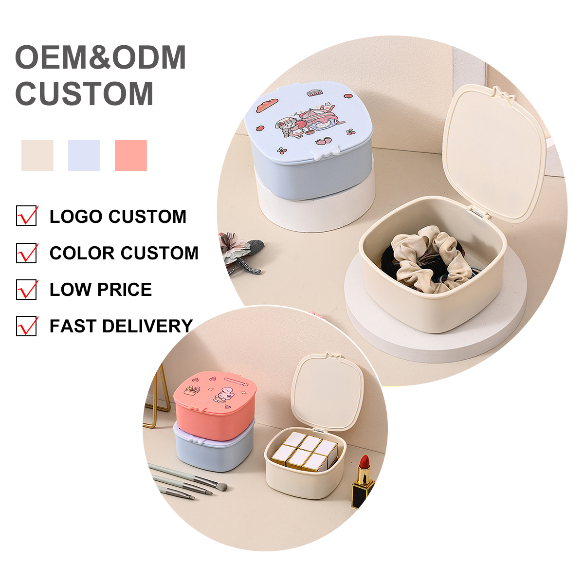 Beads Storage Containers Box Small Plastic Multifunction Organizer Box Other Home Storage & Organization Round Sustainable