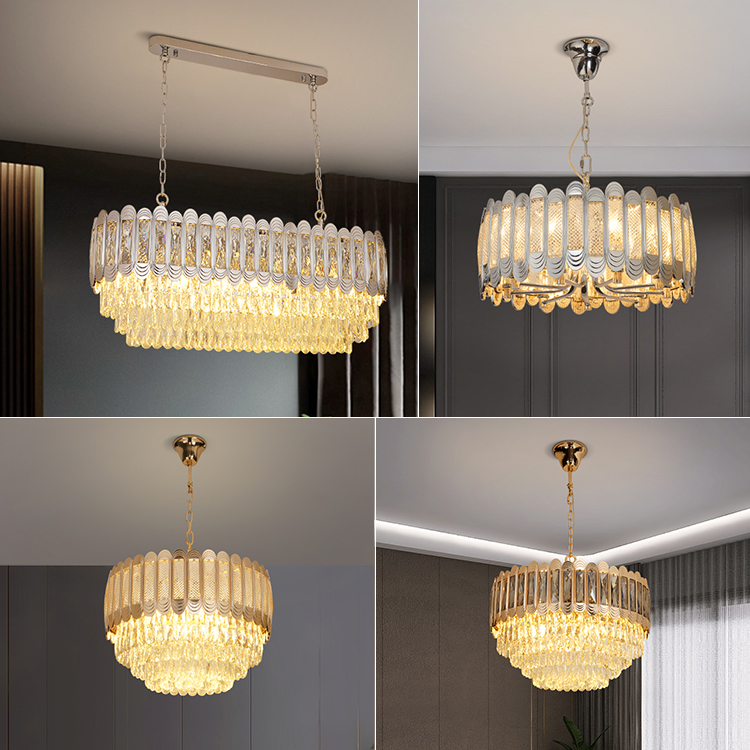 Modern Style Decorative Hotel Home Dining Room Crystal Hanging Led Chandelier Lamp