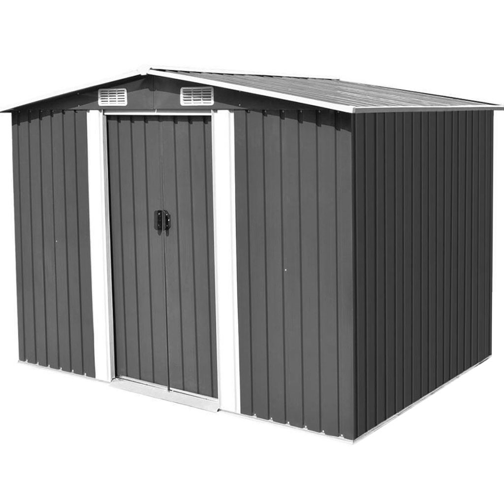 Metal Frame Material and Eco Friendly Garden Shed Tool Storage with Double Sliding Doors BM669