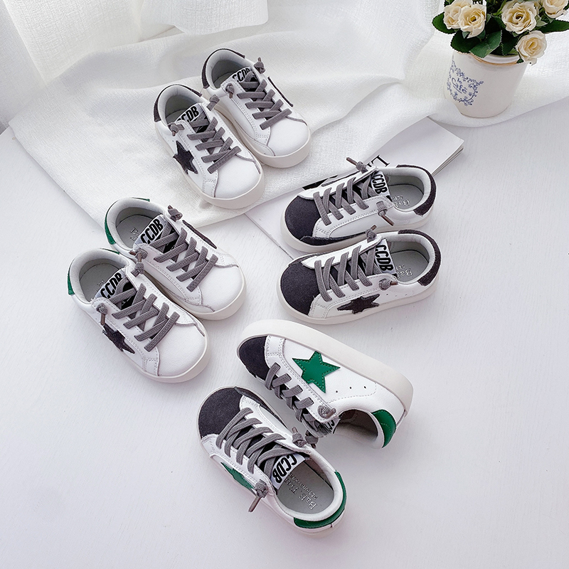 Boys Stylish Casual Shoes Classical Style Real Leather Kids Sport Shoes for Children Rubber Sole Toddler Little Baby Kids Shoes