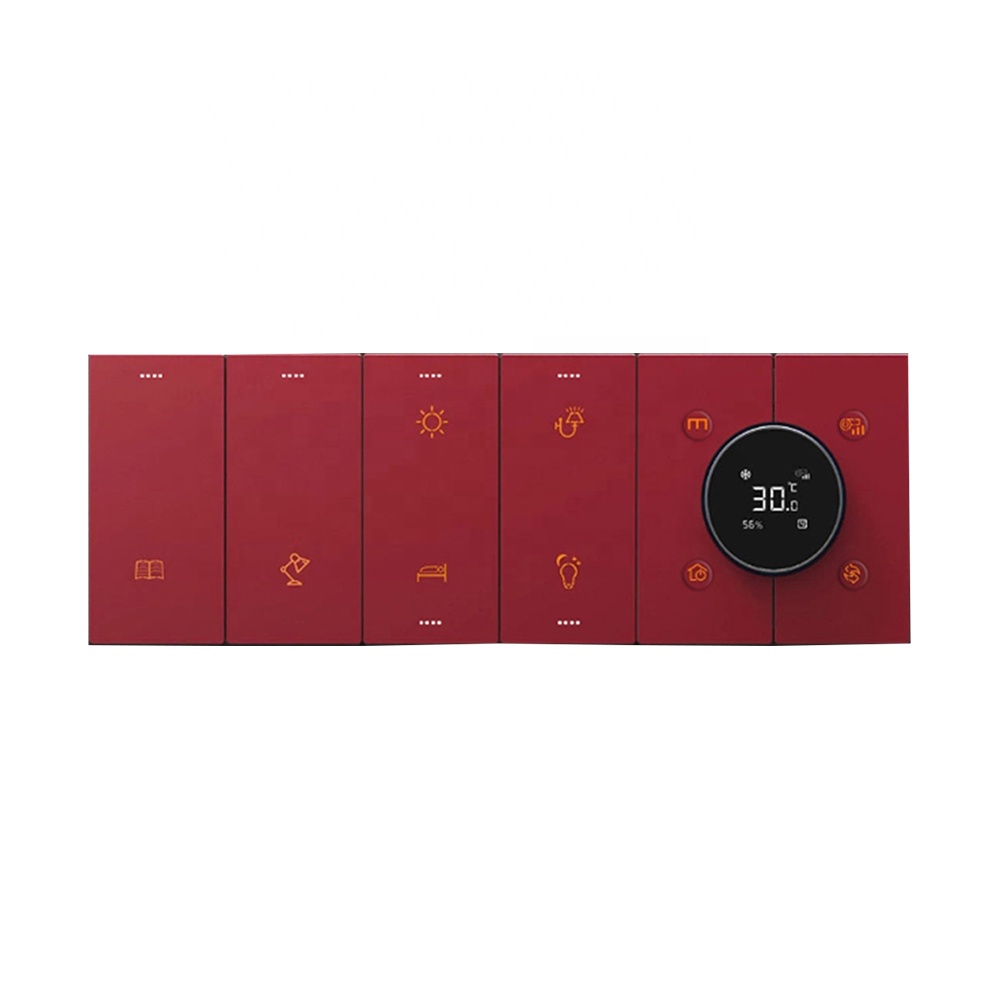 Пользовательская интеллектуальная гостиничная система zigbee switch tuya WIFI Smart 8 gang switch 6 gang light switch panel
