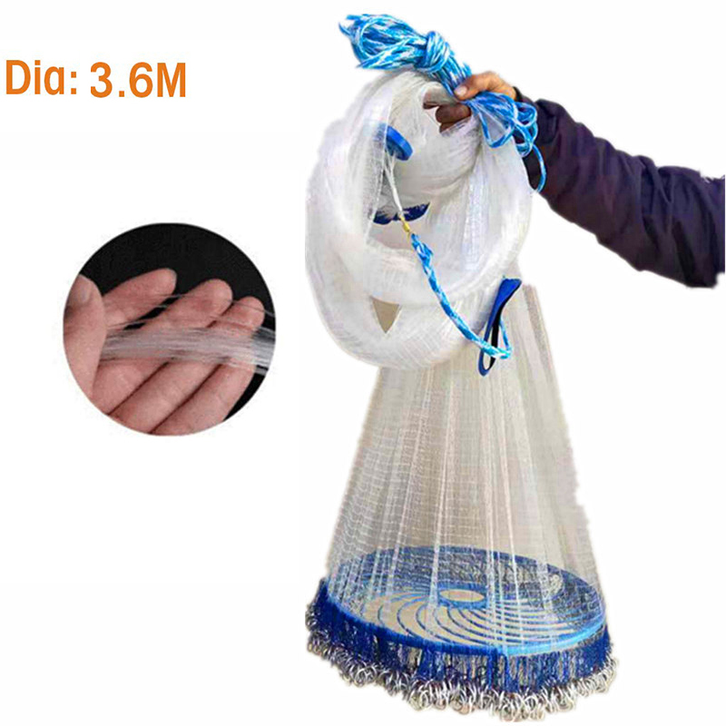 High quality monofilament lines throw catch drawstring casting fishing net