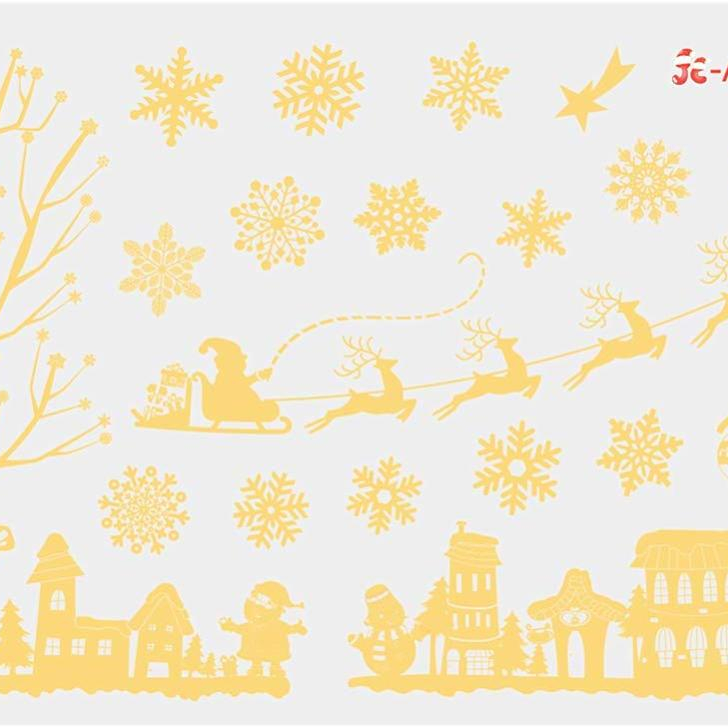 Happy Christmas stickers Decorations Christmas wall sticker for Home Office Party Decor