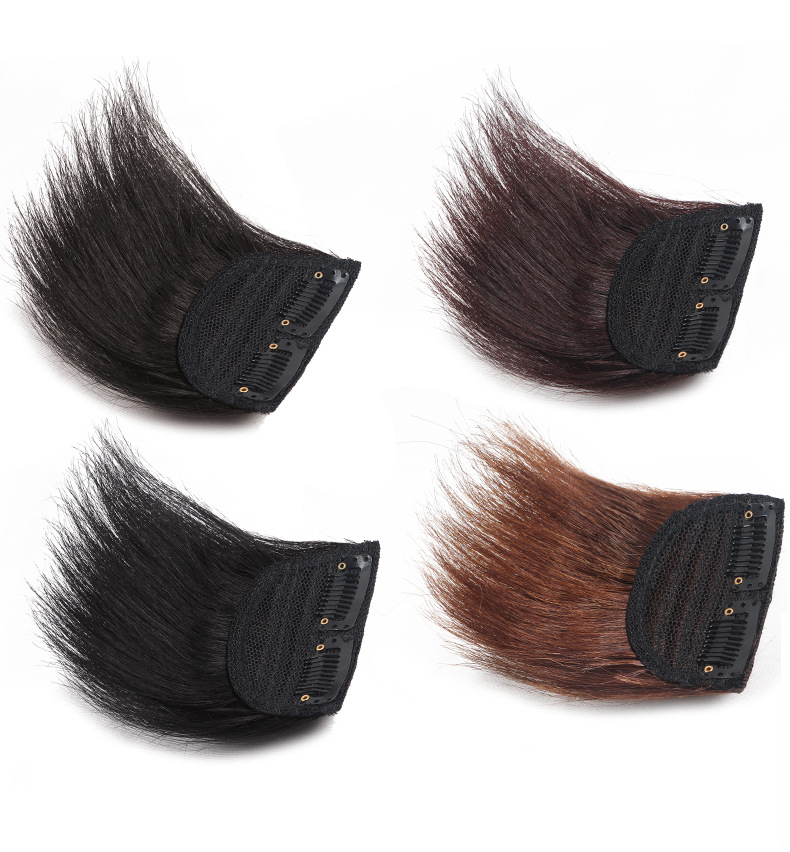 FX-HA02 Wholesales Real Hair Pad Invisible Fluffy Mini Top Wig hair supplement for women Clip in Human Hair Extensions