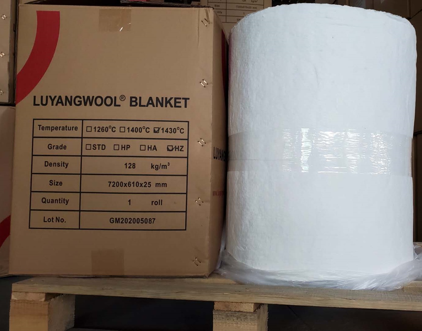 LUYANGWOOL 1430 HZ Керамическое волокно одеяло огнеупорный материал