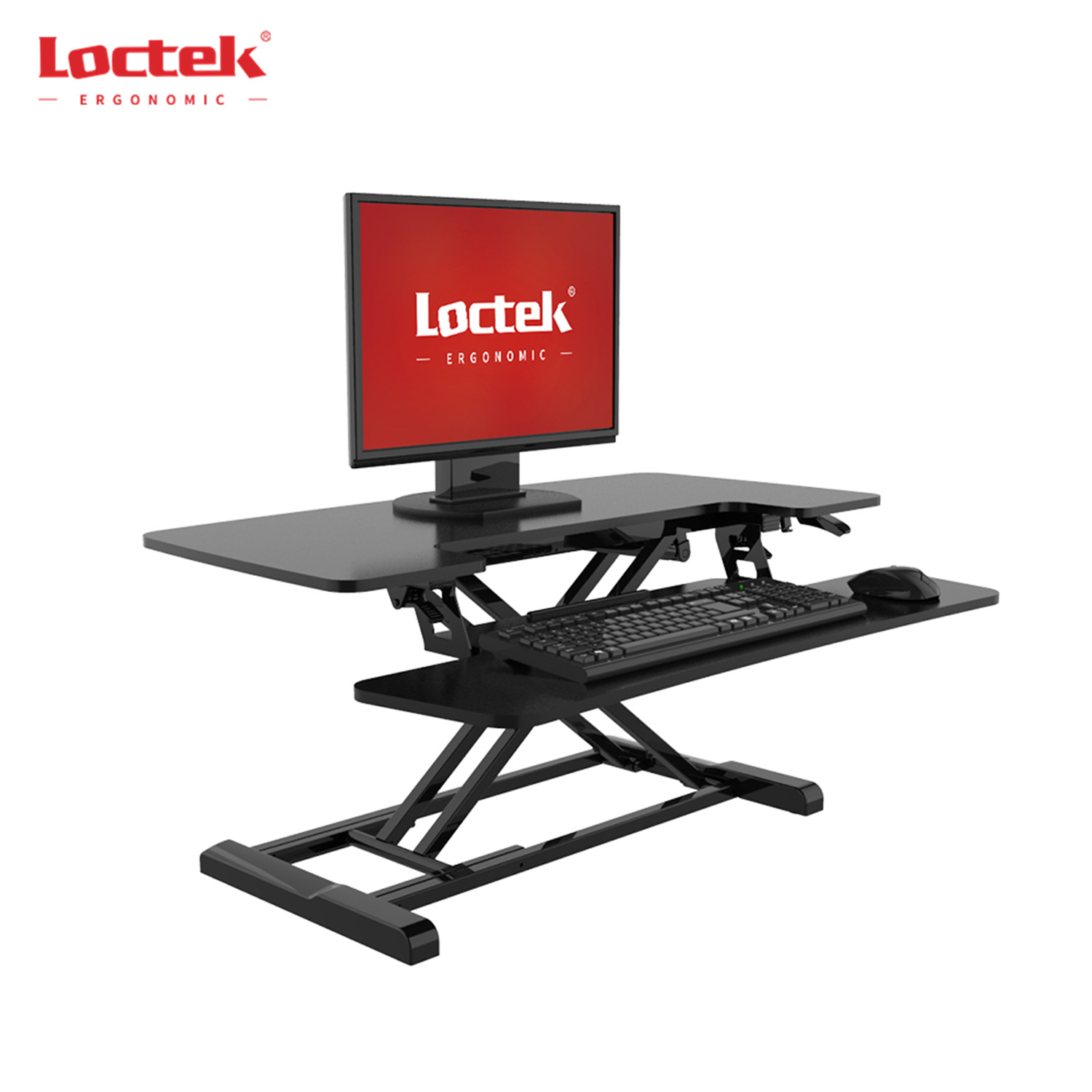 Современный Настольный преобразователь Loctek MT117M с двумя мониторами