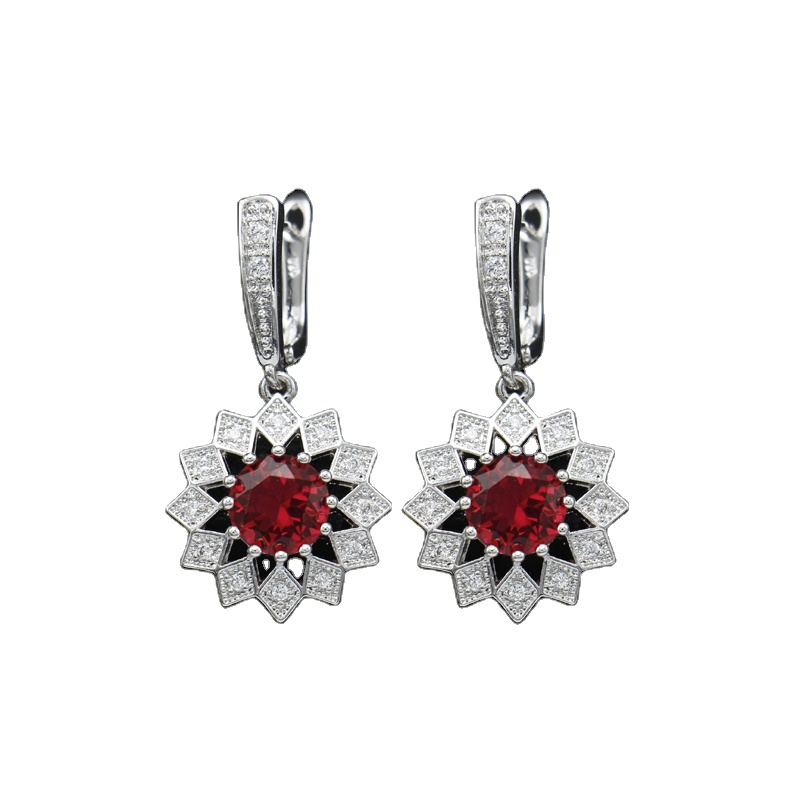 Earrings Set Fashion Gift Zircon Party Wedding 925 Sterling Silver Jewelry for Women