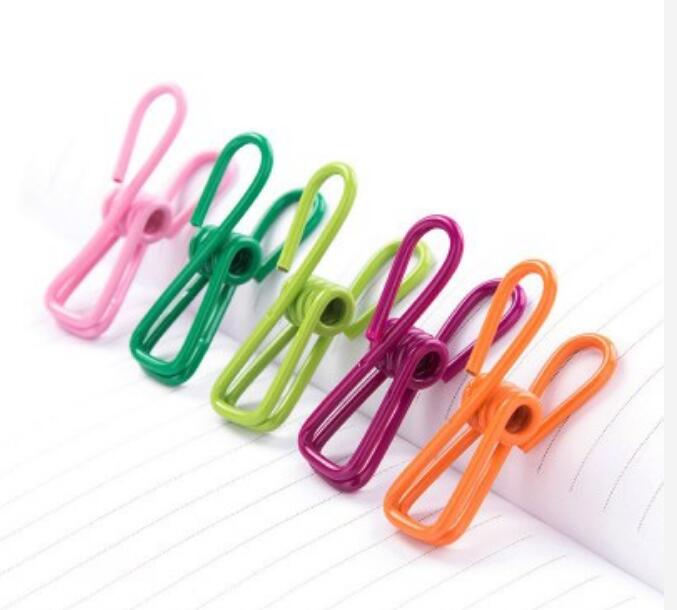 10-Pack Colorful PVC Coated Steel Multi-purpose Clothesline Windproof Clothespin Wire Clips Clothes Pins