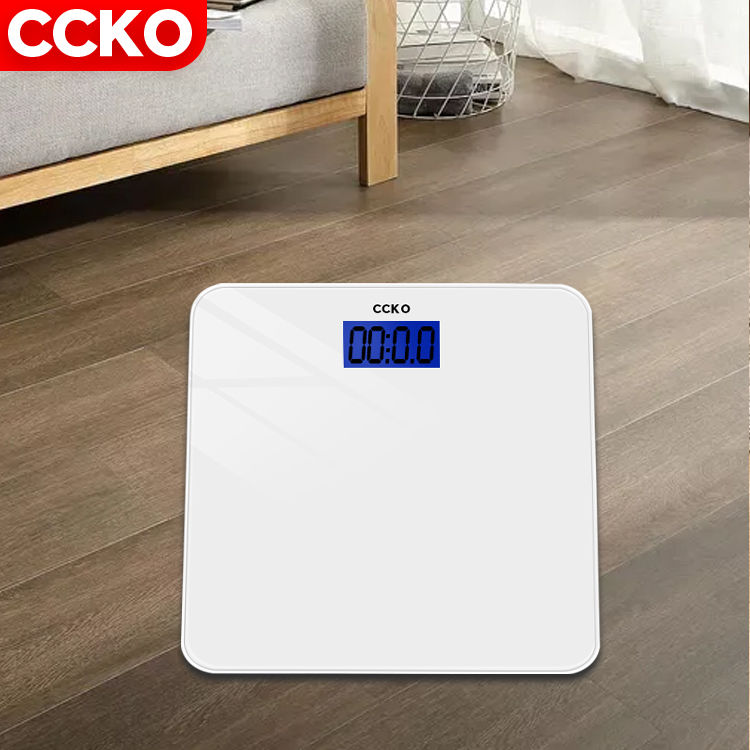CCKO 180 кг белые/черные домашние стеклянные весы для ванной комнаты с ЖК-экраном для взвешивания человеческого тела, индивидуальные весы для ванной комнаты, цифровые весы для тела