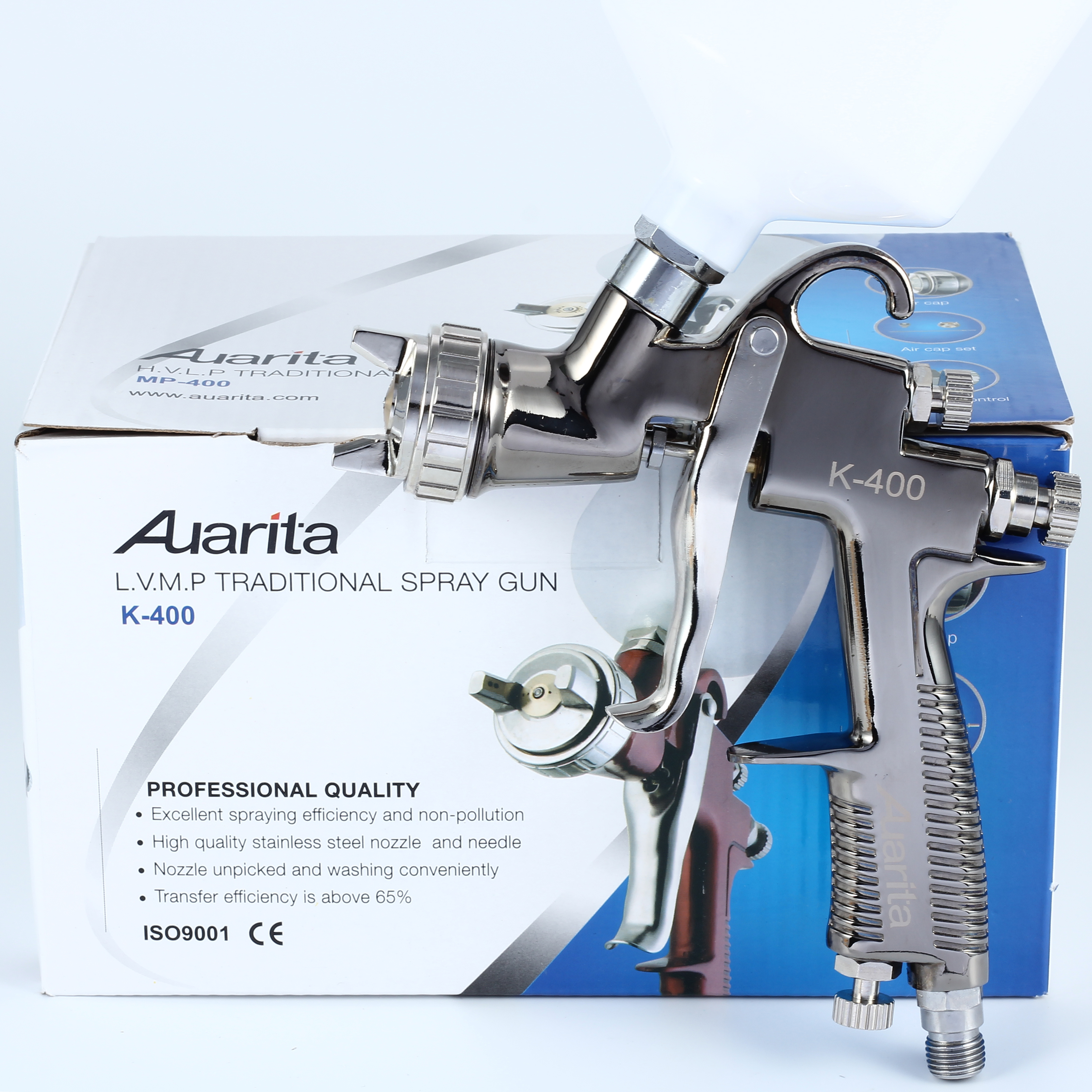 Профессиональный распылитель Auarita K-400, Гравитационный пистолет-распылитель краски 1,4 мм с чашкой 600 куб. См для автомобиля