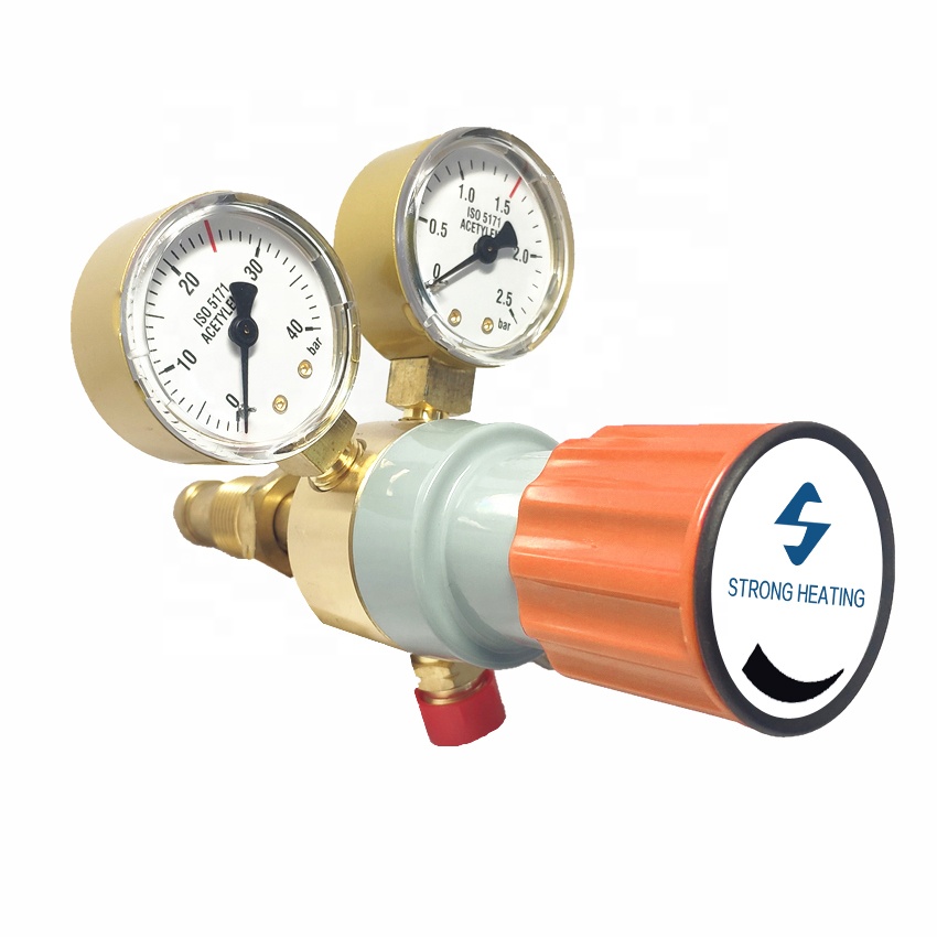 MAPP Rear Back inlet gas cylinder fuel gas single stage spring adjustable brass bonnet gas pressure regulator