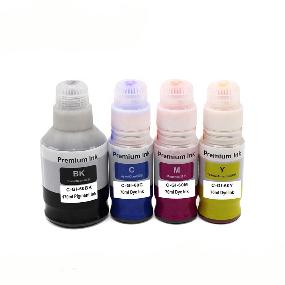 ink Gi60 Gi-60 ink Tatrix Premium Compatible Color Water Based Bottle Refill Bulk Ink GI-60 for Canon G6060 G6065