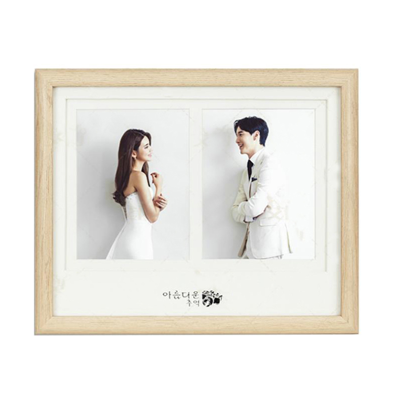 Craft Picture Frame Table Top Display Wooden Photo Frame with High Definition Real Glass