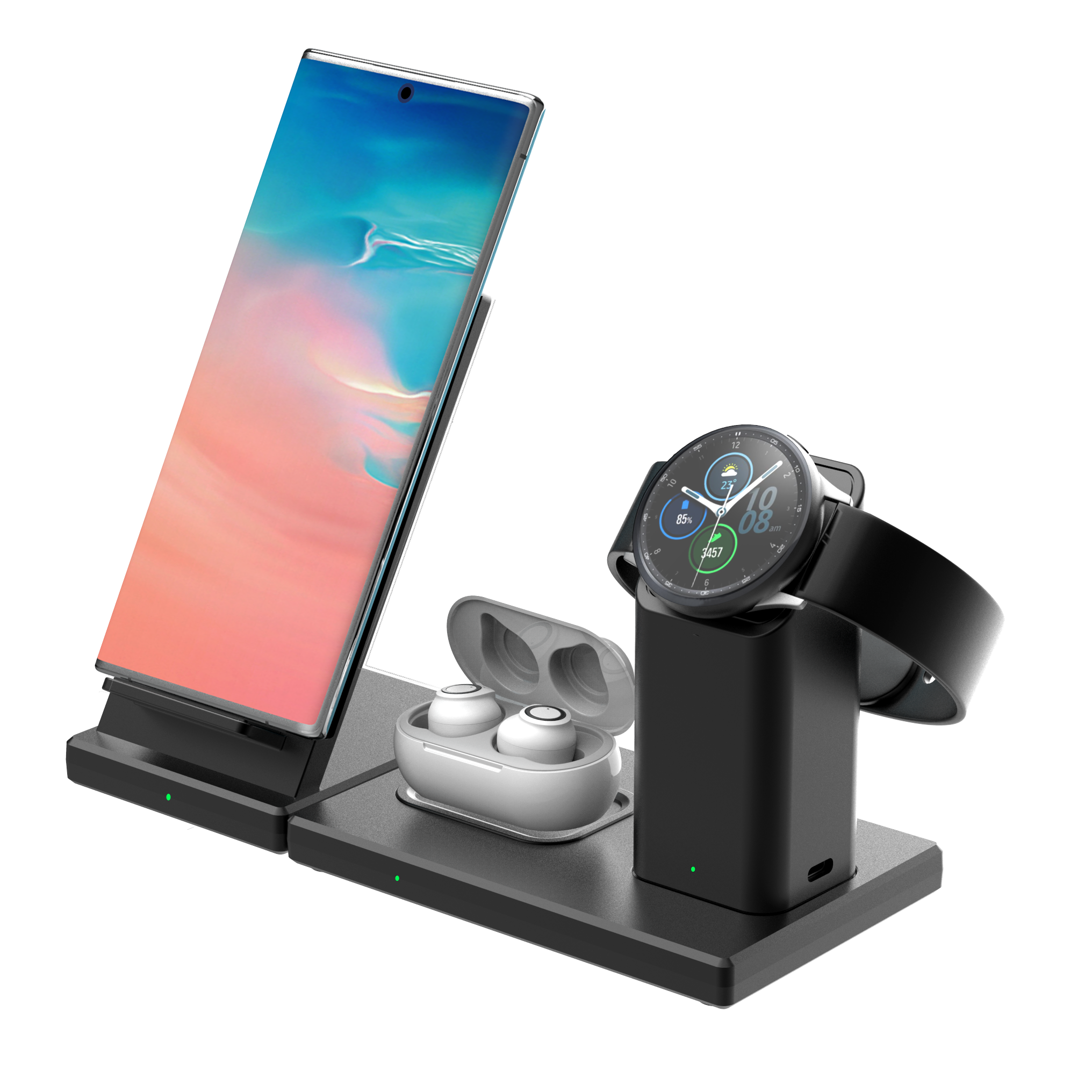 Беспроводная зарядная подставка QI 3 в 1 для airpods для apple watch, быстрое зарядное устройство для iPhone qi, беспроводное зарядное устройство