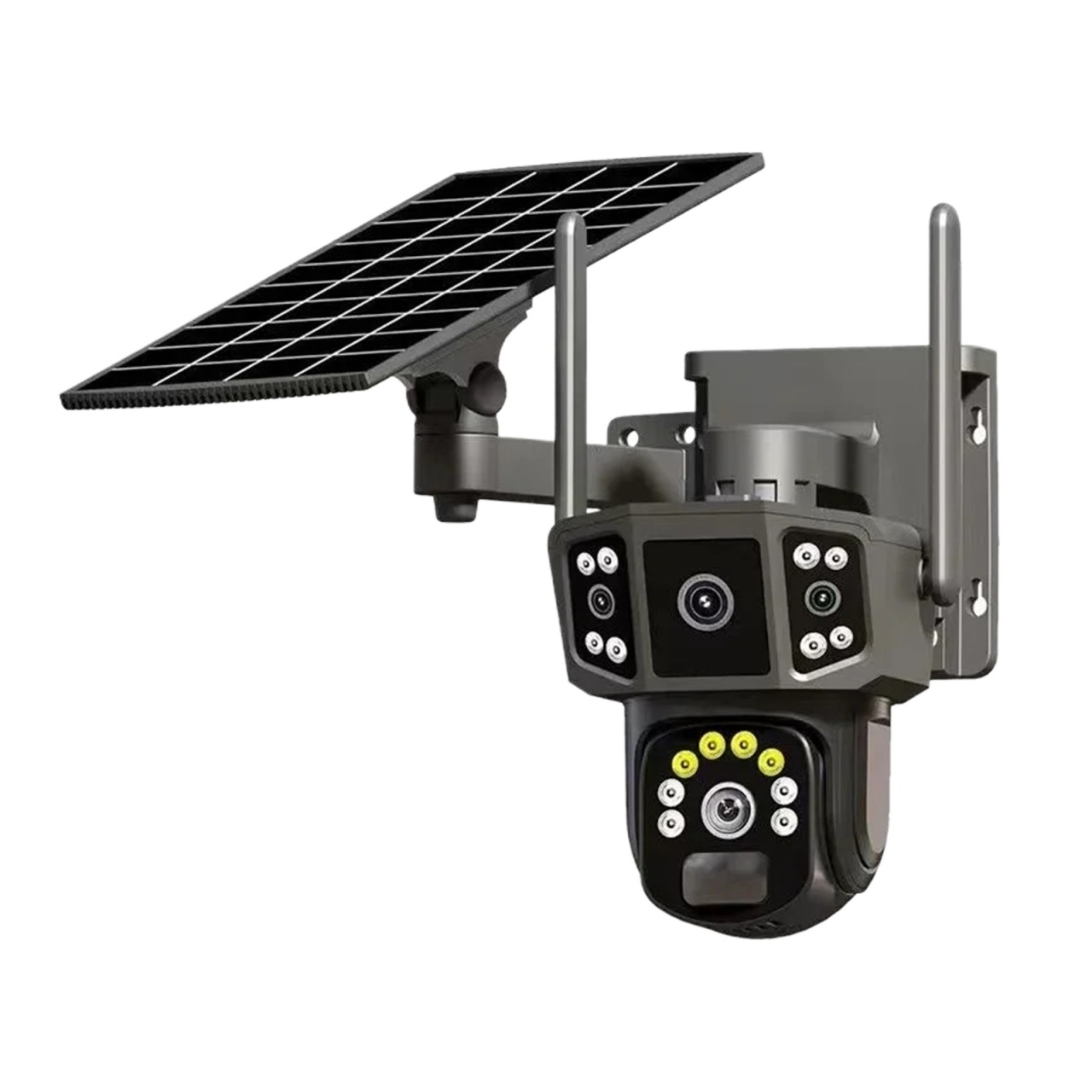 Senhuo CCTV,4K Dual Lens, V380 Wireless WIFI Closed Circuit TV, 4G Sim Outdoor Security Network Solar Camera