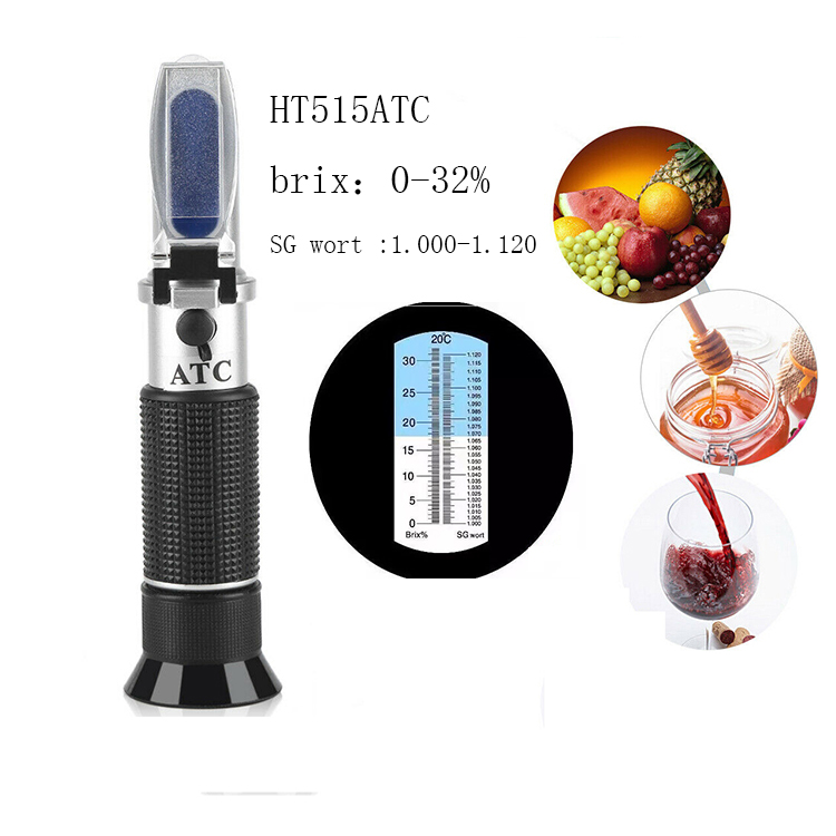 Brix beer testing equipment refractometer Brix 0-32% and 1.000-1.120 SG wort
