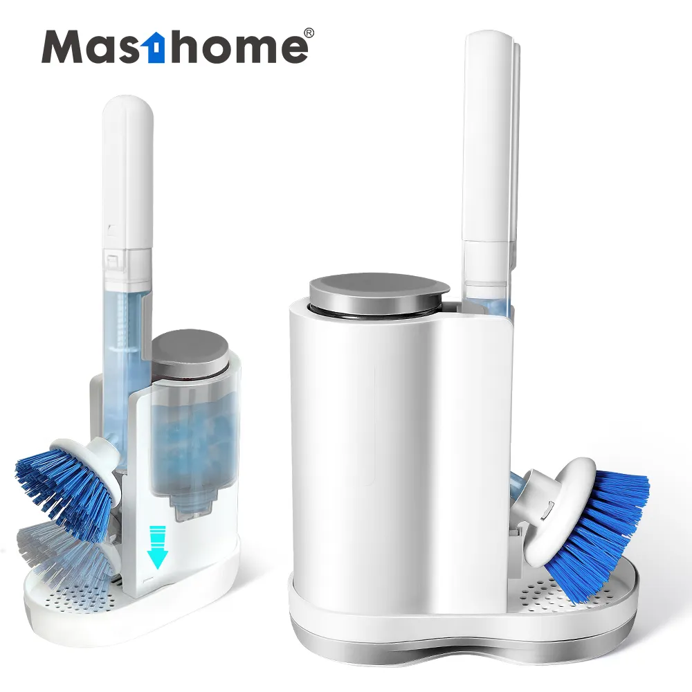 Masthome Smart Automatic Injection By Press Soap Dispensing Washing Brush Cleaning Brush Dish For Kitchen Cleaning