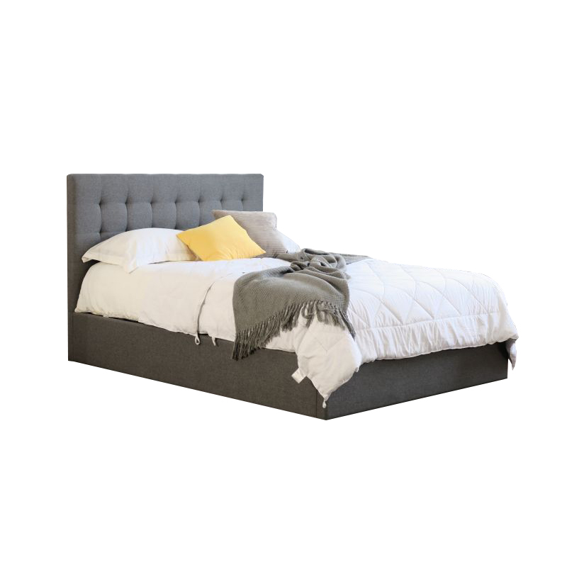 Hot Sell Cheap Home Set Hotel Use King Size Double Size Fabric Bed With 4 Drawers Storage